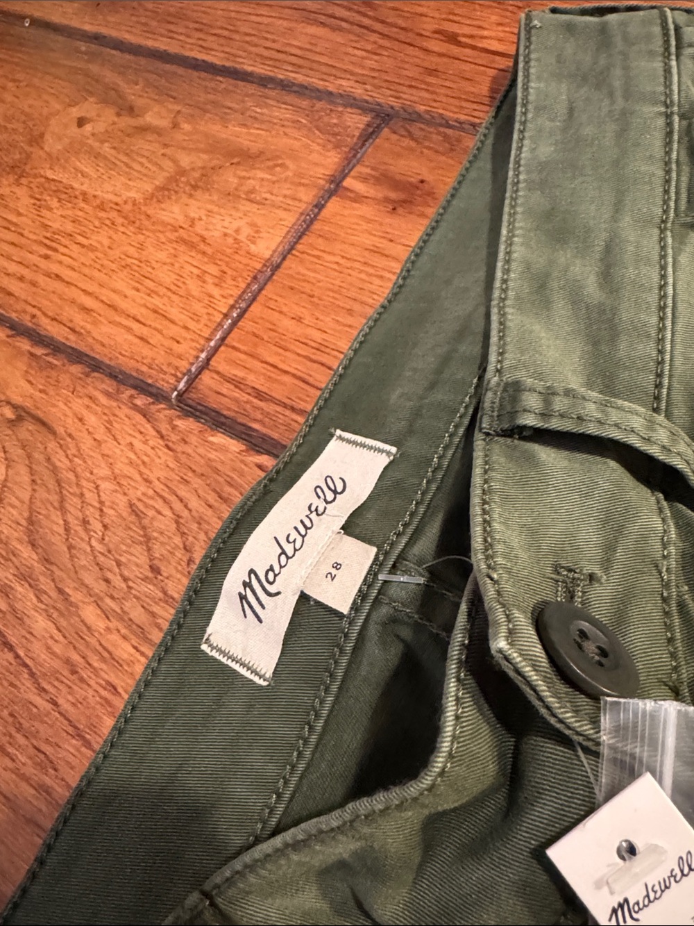 Madewell Olive Utility Women’s Chinos - Deep Olive Green - Picture 3 of 6